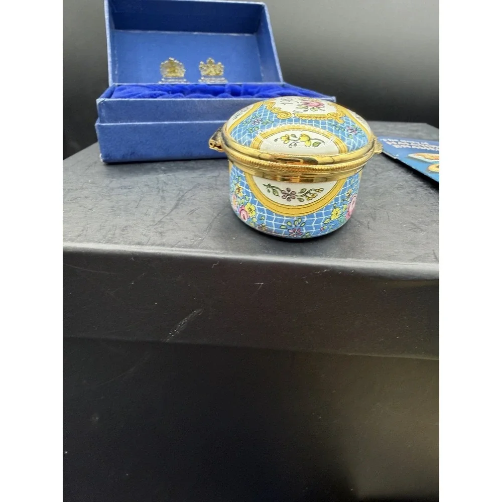 ✨📅 Halcyon Days Enamels 1987 Trinket Box – Vintage Collectible 📅✨